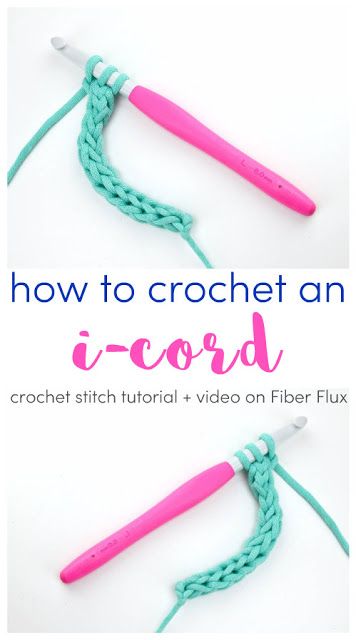 Crochet Minecraft, Crochet I Cord, Crochet Straps, Crochet Cord, Knitted Headband, Stitch Tutorial, I Cord, Crochet Lessons, Crochet Stitches Tutorial