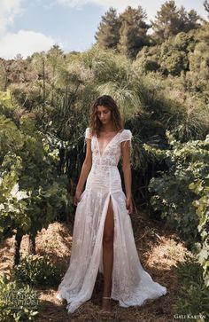 Weddinginspirasi.com featuring - gali karten 2023 bridal short sleeve v neckline fit flare a line wedding dress chapel train 30792 -- Gali Karten 2023 Wedding Dresses #wedding #weddings #bridal #weddingdress #weddingdresses #bride #fashion #collection:Victoria #label:GaliKarten #type:couture #week:442022 #year:2023 ~