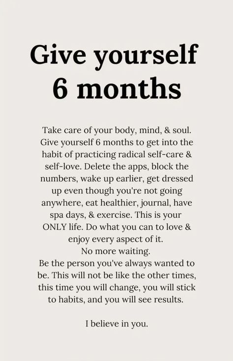 Elizabeth Benton Primal Potential, In Your Thirties Aesthetic, How To Not Care, Self Obsessed Aesthetic, Give Yourself 6 Months, Food Substitutions Healthy, Unbelievable Pictures, Tenk Positivt, Motivasi Diet