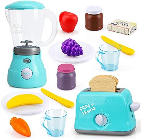 Toy Blender, Toy Kitchen Food, Toy Kitchen Accessories, Kitchen Playset, Kitchen Sets For Kids, Play Kitchen Accessories, Toddler Kitchen, Toy Kitchen Set, Pretend Play Kitchen