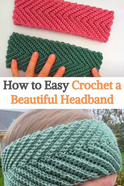 In this crochet tutorial from Crochetvibe, you will learn how to crochet an arrow headband, simply and quickly. These beautiful crochet headbands for women are a very easy crochet warmers tutorial, and you can follow them even if you are into chevron crochet. This is a great additional accessory for your closet! This is a very quick project and doesn't need a lot of yarn, so it will make a great gift, but also to wear and match with different outfits. The author moves very slowly and ... Crochet Chevron Headband Pattern Free, Chevron Headband Crochet, Quick Crochet Headband Free Pattern, Free Crochet Headband Patterns For Women, Crochet Headbands For Women Free Pattern, Crochet Gifts For Boys, Crochet Warmers, Crochet Chevron Hat, Crochet Ear Warmer Free Pattern