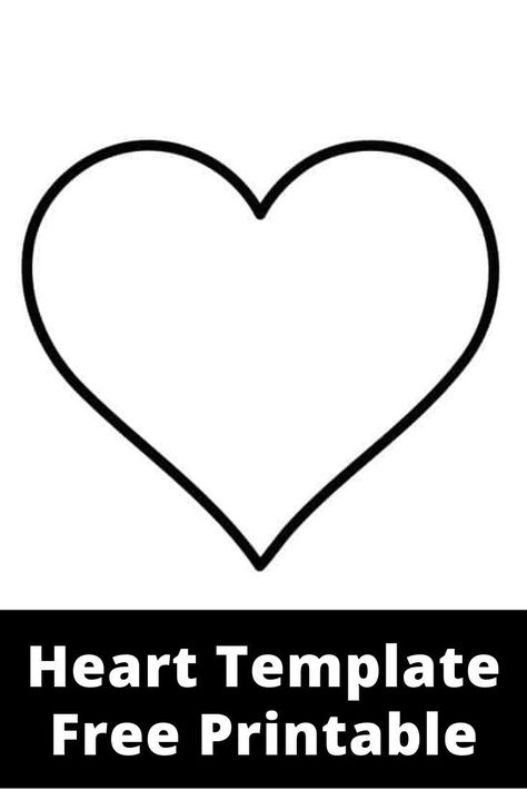 Heart Template Free Printable Heart Shaped Template Free Printable, Heart Shape Stencil, Free Heart Templates Free Printables, Heart Templates Printable Free, Free Heart Patterns Printable, Free Heart Printables Templates, Heart Shape Printable Free, Heart Shape Template Free Printable Valentines Day, Heart Shape Pattern Free Printable