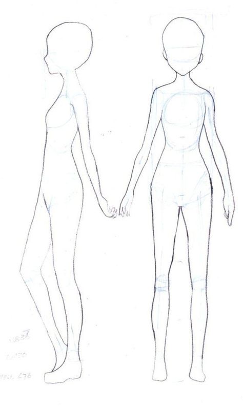 Body Base Drawing Side Profile, Body Base Drawing Side View, How To Draw Person From Behind, Person Standing Sideways Drawing, Standing Side By Side Pose, Drawing Base Side Profile, Body Side View Drawing Reference, Drawing Person Standing, Sketch Of Person Standing