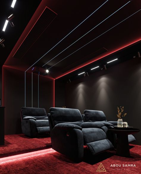 Home Theatre Ceiling Design, Home Theater Ceiling Design, Home Theater Design Modern, Luxury Home Cinema Room, Cinema Room Design, Home Theatre Design, Home Cinema Seating, Sala Cinema, Home Theater Room Design