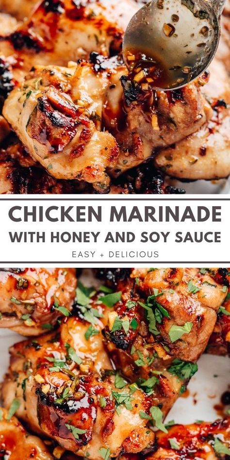 Honey Soy Chicken Marinade, Honey Marinade For Chicken, Chicken Legs In Air Fryer, Grilled Chicken Thighs Marinade, Chicken Thighs Crockpot, Honey Soy Sauce Chicken, Chicken Thighs Boneless Skinless, Asian Marinade For Chicken, Honey Chicken Thighs