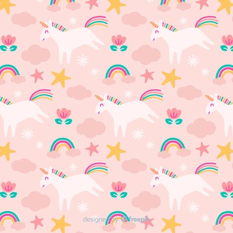 Toddler Graphics, Rainbow Pattern Design, Unicorn Background, Unicornios Wallpaper, Unicorn Graphic, Unicorn Fashion, Idee Cricut, Unicorn Illustration, Vintage Flowers Wallpaper