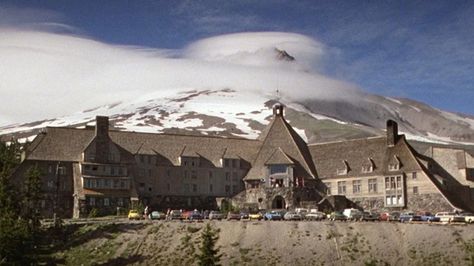 The Shining Hotel - Timberline Lodge in Oregon Overlook Hotel The Shining, Timberline Lodge Oregon, Horror Quiz, The Shining Hotel, Movie Architecture, 1970s Horror, Shining Hotel, Word Prompts, Brindleton Bay