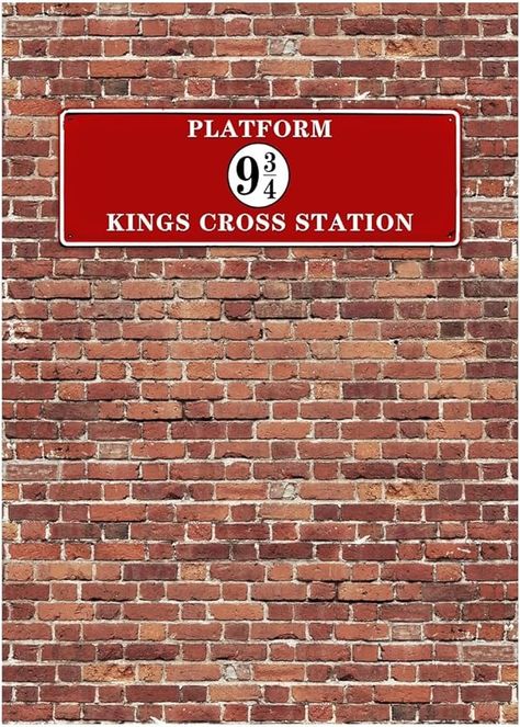 Amazon.com : AIIKES 5X7FT Platform 9 and 3/4 King's Cross Backdrop Brick Wall Backdrop Red Brick Wall Backdrop for Magical Wizard Wall Decoration Kids Birthday Party Supplies Photo Studio Props 12-647 : Electronics Harry Potter Birthday Party Backdrop, Harry Potter 9 3/4, Harry Potter Platform, Harry Potter 9, Brick Wall Backdrop, Photo Studio Props, Kings Cross Station, Red Brick Wall, Harry Potter Birthday Party