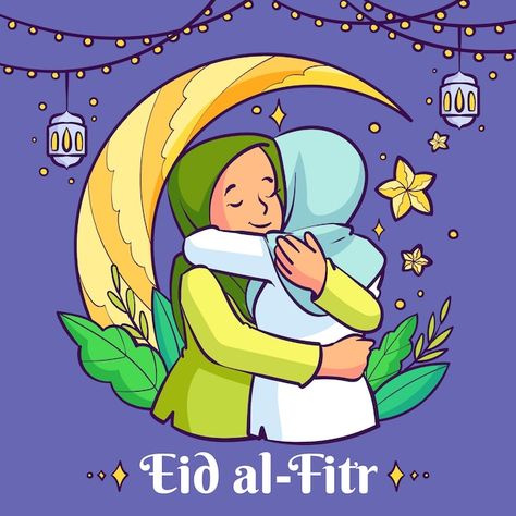 Eid Ul Fitr Images, Islam Videos, Eid Ul Fitr Decorations, Chibi Reference, Wallpaper Ramadhan, Kid Drawing, Ramadan Celebration, Free Printable Bookmarks, Eid Card