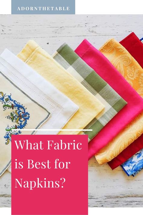 Variety of different colored cloth napkins Diy Dinner Napkins How To Sew, Tela, Making Linen Napkins, Best Cloth Napkins, Napkin Sewing Ideas, Size Of Table Napkins, Sewing Dinner Napkins, Diy Reusable Napkins, How To Make Fabric Napkins