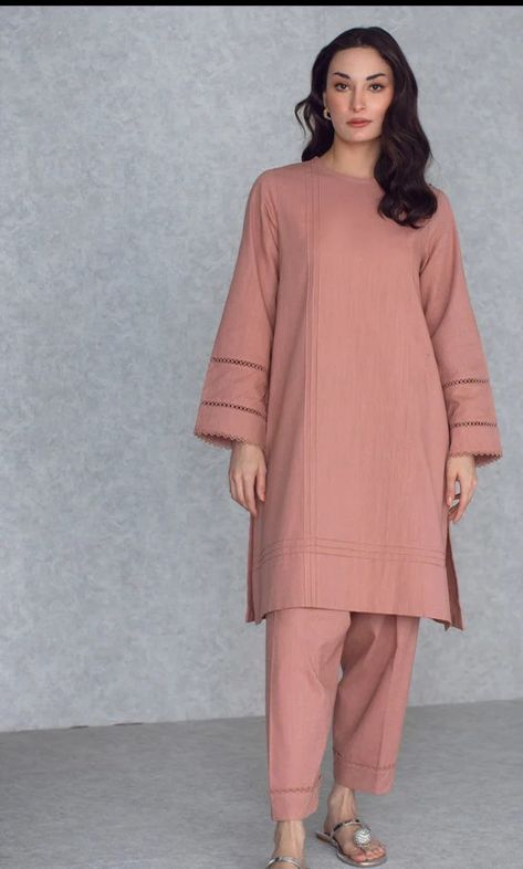 Plane Cloth Kurti Design, Solid Suit Designs Pakistani, Plane Suit Designs, Simple Pakistani Dresses Casual Design, New Suit Design, Crush On Her, Simple Dress Casual, Sleep Over, Trendy Shirt Designs