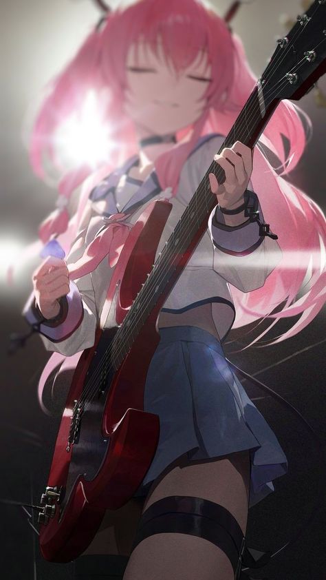 Angel Beats Anime Play, Beats Wallpaper, Guitar Illustration, Fan Art Anime, Guitar Drawing, Angel Beats, Anime Titles, Drawing Images, 영감을 주는 캐릭터