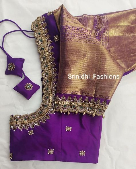 𝕾𝖗𝖎𝖓𝖎𝖉𝖍𝖎 __𝖋𝖆𝖘𝖍𝖎𝖔𝖓𝖘 on Instagram: “Srinidhi_Fashions Every dress has a story… in 2022 | Unique blouse designs, Hand work blouse design, Fancy blouse designs Haute Couture, Couture, Blouse Design Fancy, Blouse Designs Hand Work, Exclusive Blouse Designs, Silk Saree Blouse Designs Patterns, Latest Bridal Blouse Designs, Mirror Work Blouse Design, Latest Model Blouse Designs
