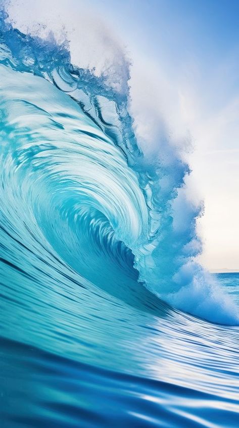 Crazy blue waves ocean outdoors nature sports. AI generated Image by rawpixel. | premium image by rawpixel.com / Ling Nature, Blue Waves Aesthetic, Blue Waves Wallpaper, Wallpapers Ocean, Iphone Wallpaper Minimalist, Minimalist Iphone Wallpaper, Surfing Wallpaper, Ocean Waves Photography, Wallpaper Minimalist