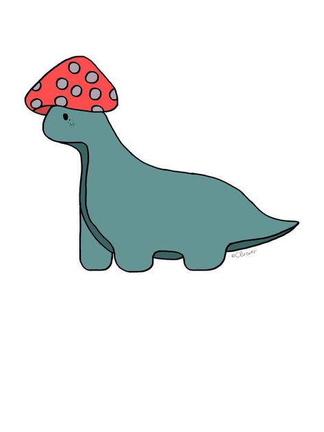 Mushroom Dinosaur, Cute Images For Wallpaper, Fairytale Aesthetic, Dinosaur Wallpaper, Mushroom Hat, Mushroom Drawing, Dinosaur Drawing, Cute Cartoon Drawings, Cute Dinosaur