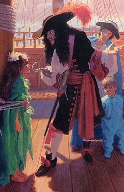Captain Hook (Peter Pan) A Charming illustration to this story..which I hold dearly to my heart. Croquis, Jake And The Neverland Pirates Fanart, Captain Hook Peter Pan, Peter Pan 2003, Lost Boys Peter Pan, Peter Pan Art, Peter And The Starcatcher, Peter And Wendy, Peter Pan And Tinkerbell