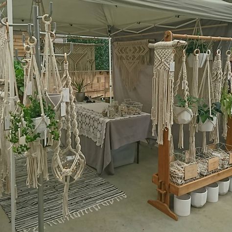 Image may contain: indoor Booth Display Ideas Diy, Booth Setup, Craft Market Display, Craft Fairs Booth, Market Display, Craft Booth Displays, Macrame Supplies, Craft Stalls, Craft Fair Displays