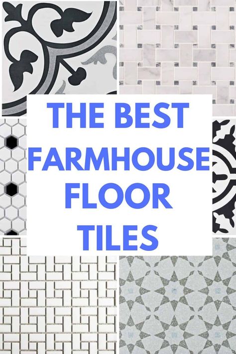 Farmhouse Bathroom Floor Tile, Farmhouse Bathroom Floor, Modern Farmhouse Master Bath, Shower Floor Tile Ideas, Farmhouse Master Bath, Modern Farmhouse Flooring, Powder Room Tile, Boho Homes, Decorative Floor Tile