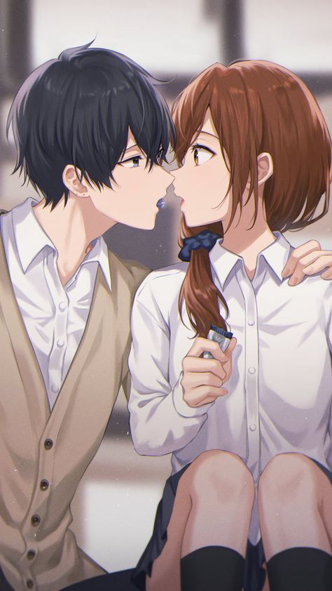 Horimiya Fanart Kiss, Romance Anime Art, Futaba Y Kou, Yukino Yukinoshita, Romance Anime, Anime Cupples, Best Anime Couples, Anime Dragon Ball Goku, Anime Love Couple