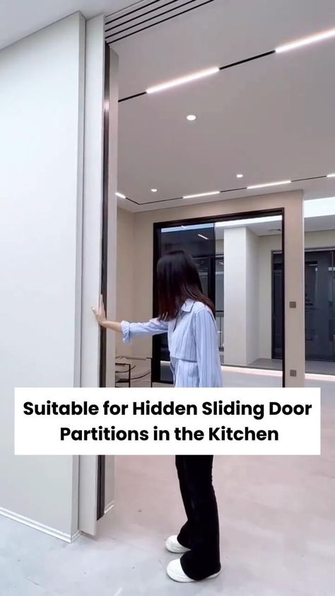 Top Creative Open Kitchen Partition Ideas for Modern Homes Japanese Style Sliding Door, Room Dividing Ideas, Partition Sliding Door, Open Kitchen Partition Ideas, Kitchen Partition Ideas, L Living Room, Sliding Partition Doors, Hidden Doors In Walls, Kitchen Partition