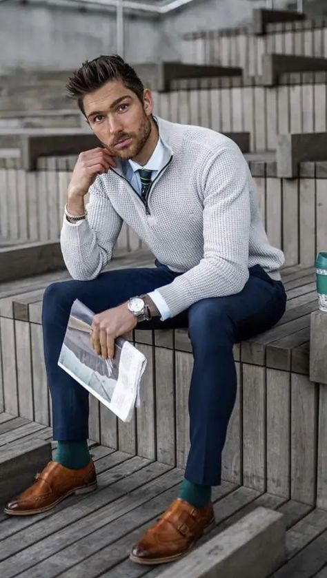 Explore Top 20 Men's Business Casual Outfit Ideas for 2024 – Stylish and Professional Looks for Every Occasion Men Office Outfit, Business Casual Men Work, Men’s Office, Men Work Outfits, Interview Outfit Men, Smart Casual Outfits, Casual Outfits Fashion, Mens Work Outfits, Smart Casual Menswear