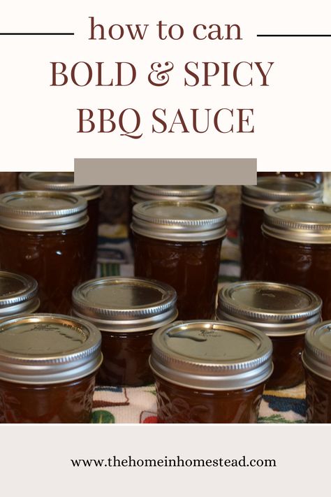 Bold & Spicy BBQ Sauce | How to Can Homemade BBQ Sauce Home Canned Bbq Sauce, Bbq Sauce To Can, Mission Bbq Sauce Recipes, Water Bath Canning Bbq Sauce, Bbq Sauce Recipe For Canning, Canned Barbecue Sauce Recipe, Canning Barbeque Sauce, Canned Bbq Sauce Recipe, Canning Barbecue Sauce Recipe