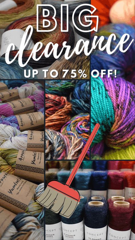 We need to clear shelf space to make room for all the beautiful new yarns arriving for fall. Clearance yarns are now marked 50-75% off. This a fabulous opportunity to save BIG on dozens of yarns! 💰 #swakknit #chooseguthrie #makersgonnamake #localyarnshop #yarnsale Yarn Sale Clearance, Clear Shelf, Sealed With A Kiss, Local Yarn Shop, Yarn For Sale, Knit And Crochet, Fine Yarn, A Kiss, Clearance Sale