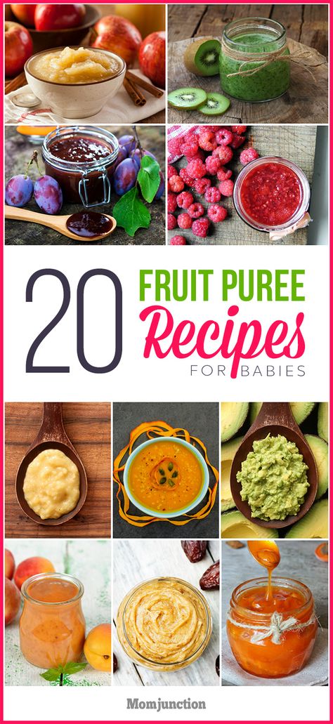 20 Amazingly Healthy And Tasty Fruit Purees For Babies Recipes For Babies, Fruit Puree Recipes, Purees For Babies, Puréed Food, Pureed Food, Puree Recipes, Baby Fruit, Baby Puree, Baby Puree Recipes