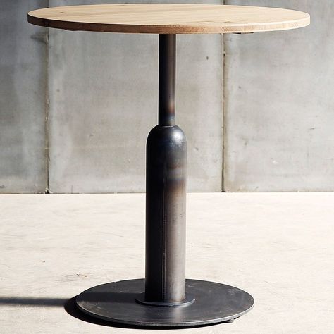 Bullet Table Base - The Contact Chair Company Iron Base Table, Wooden Cafe, Hospital Table, Coffee Table Height, Coffee Shop Branding, Steel Table Base, Small Dining Area, Cafe Table, Living Room Partition Design