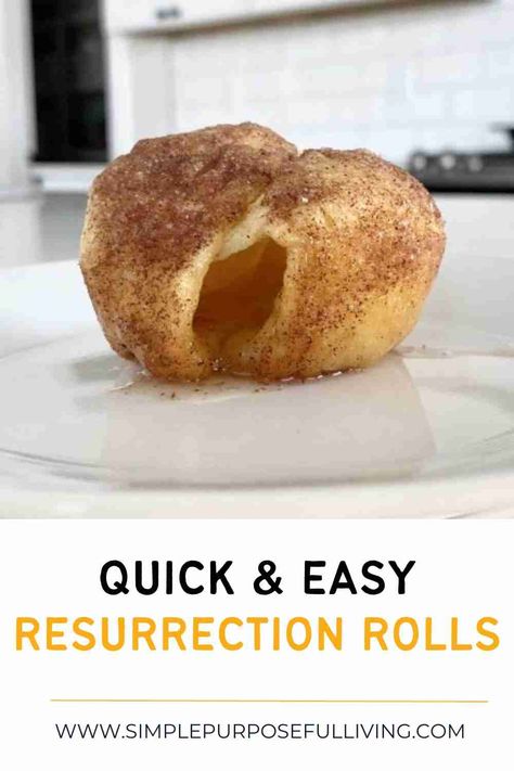 Try this quick and easy recipe for Resurrection Rolls. This is a great activity to teach kids about Easter. Empty Tomb Rolls, Resurrection Rolls Recipe, Easy Egg Bake, Resurrection Rolls, The Empty Tomb, Cinnamon Crescent Rolls, Breakfast Pizza Recipe, Baked Eggs Recipe, Purposeful Living