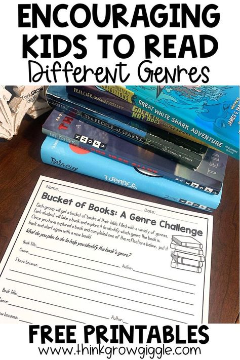 Teachers, motivate your students to read a variety of reading genres this year with these engaging reading genre lesson ideas and activities! Click to the blog to read this quick post with ideas for anchor charts, reading genre book bucket challenge, frequent reader club card, and so much more! Plus grab free reading genre guides for your students. Click to read today and watch your students grow as readers! Anchor Charts Reading, Genre Lessons, Genre Challenge, School Year Memories, Reading Genres, Book Bucket, School Lesson Plans, Reading Comprehension Strategies, Upper Elementary Classroom