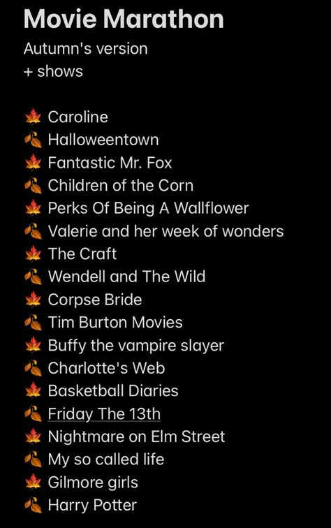 movie marathon autumn aesthetic Corpse Bride, Movie Marathon Ideas, Fall Asthetic, Fall Board, Basketball Diaries, Children Of The Corn, Tim Burton Movie, Perks Of Being A Wallflower, Movie Marathon