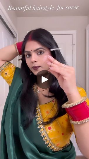 14K views · 473 reactions | Simple easy hairstyle for saree | Raginipandey🌸 𝑴𝒂𝒌𝒆𝒖𝒑 𝑨𝒓𝒕𝒊𝒔𝒕 | Totaram Sondhiya · The Haryanvi Mashup 10 Simple Saree Hairstyles, Simple Hairstyles For Saree, Saree Hairstyles Simple, Hairstyles For Saree Look, Hairstyles With Saree, Hairstyle Saree, Simple Hairstyle For Saree, Saree Hairstyle, Hairstyle For Saree