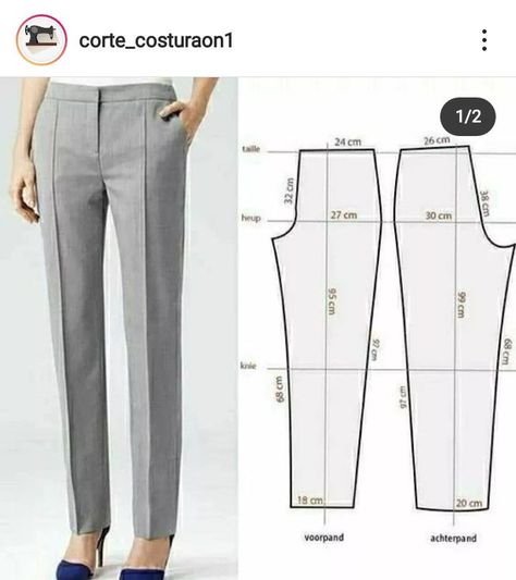 Trouser Pants Pattern For Women, Linen Pants Pattern, Seluar Wanita, Trouser Pants Pattern, Pants Pattern Free, Men Pants Pattern, Women Pants Pattern, Mens Sewing Patterns, Projek Menjahit