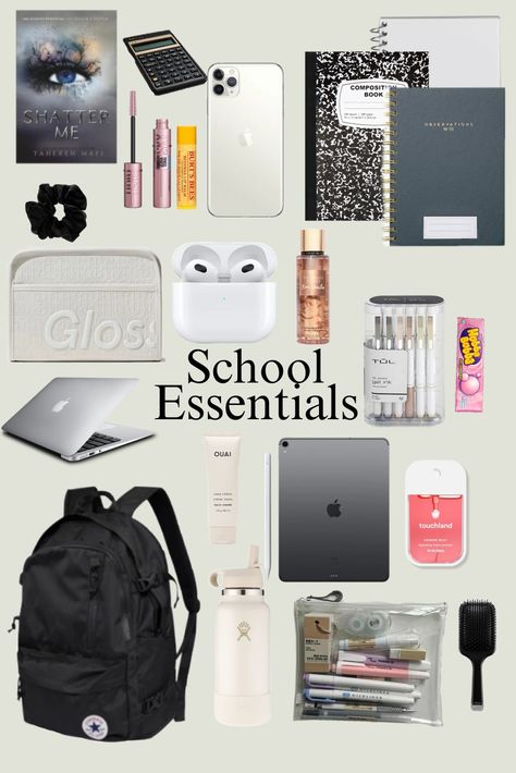 Organisation, Back To School Shopping List Middle School, Things You Need For University, Back To School Asthetics Supplies, Back To School Products, Back To School Clothes Shopping List, Back To School Stuff For Middle School, What I Have In My School Bag, Back To School Essentials Middle School