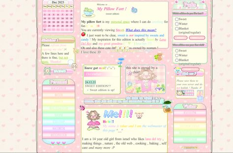 I lve cute websites so much:33🎀🎀🌈🌈🌈 Project Website Design, Cute Website Design Layout, Kawaii Website, Cute Website Design, Cute Websites, Random Websites, Aesthetic Websites, Fun Websites, Old Websites