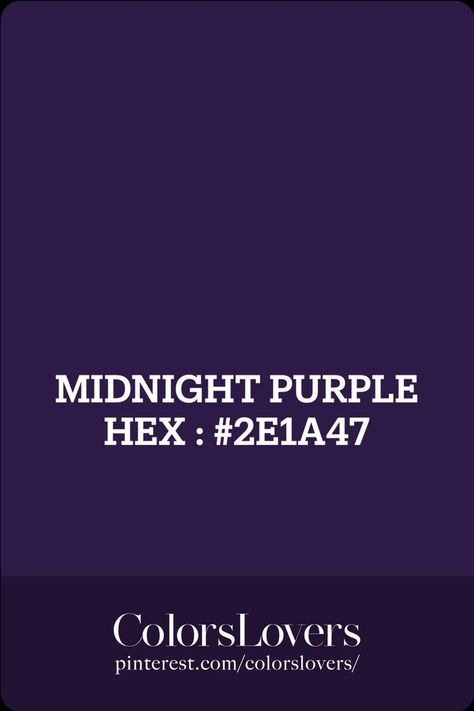 MIDNIGHT PURPLE Midnight Purple Aesthetic, Purple Images, Purple Hex, Purple Paint Colors, Fav Aesthetic, Midnight Purple, Oddly Specific, Hex Color, Dark Purple Color