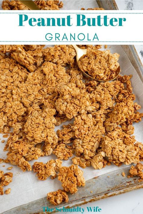 Chunky Granola Recipe, Healthy Peanut Butter Granola, Peanut Butter Granola Bar Recipe, Homemade Peanut Butter Granola, Granola Peanut Butter, Peanut Butter Granola Recipe, Granola Bar Recipe Easy, Gluten Free Granola Recipe, Granola Bars Peanut Butter