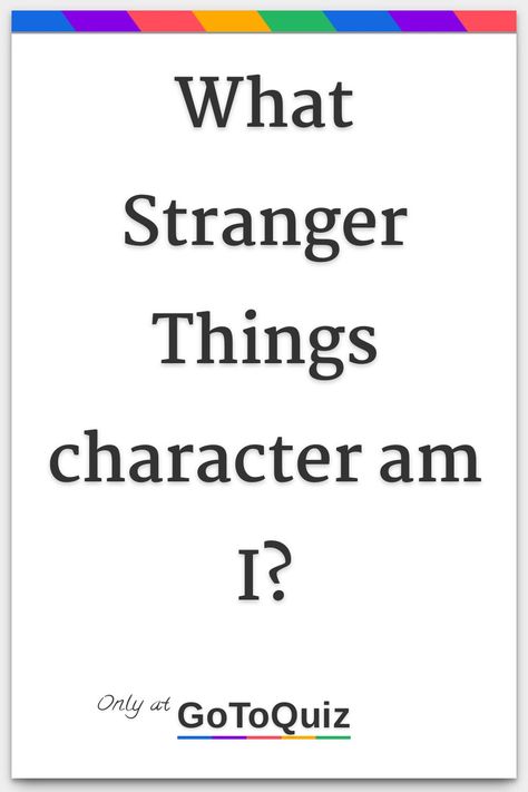 "What Stranger Things character am I?" My result: You are Eleven! What Character Am I, Eleven Aesthetic, Stranger Things Quotes, Simpson Wallpaper, Simpson Wallpaper Iphone, I Am Different, Stranger Things Quote, Eleven Stranger Things, Stranger Things Wallpaper