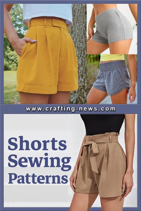 16 Shorts Sewing Patterns Couture, Free Shorts Sewing Pattern Women, Shorts Pattern Sewing, Clothing Sewing Patterns Free, Pants Pattern Free, Summer Sewing Patterns, Shorts Pattern Free, Shorts Pattern Women, Summer Dress Sewing Patterns