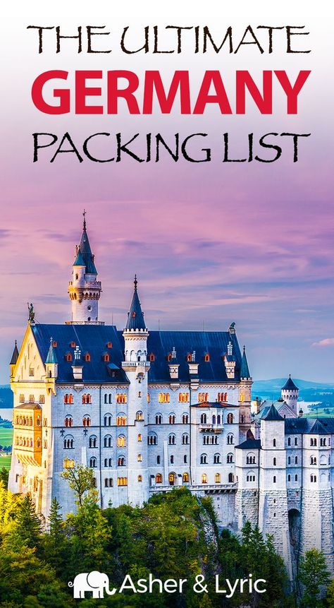 17 Top Germany Packing List Items + What to Wear & NOT to Bring (2019). Enjoy your Germany trip to the fullest - don't forget to pack these top items! We've also included a guide for what to wear and seasons in Germany, plus answers to other top FAQs. - Asher & Lyric #Germany #Europe #TravelDestinations What To Wear In Germany, Germany Packing List, Germany In Winter, Germany Outfits, Europe Travel Packing, Artsy Fashion, Germany Trip, Germany Vacation, Moving To Germany