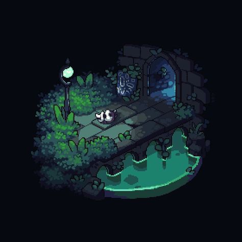 NOP on Instagram: “Greenpath, the verdant cavern Continuation of the hollow knight diorama series #pixelart #thisisanewtagforartists #island #islandart…” The Hollow Knight, Badass Drawings, Pixel Art Landscape, Piskel Art, Inspiration Illustration, Arte 8 Bits, Pixel Art Tutorial, Retro Gaming Art, Hollow Art