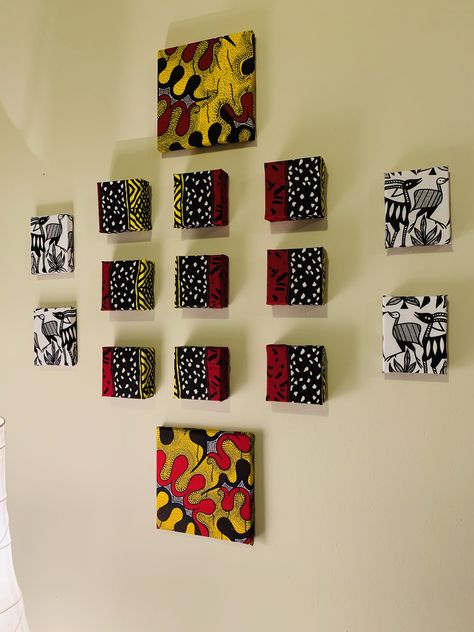 African Fabric Decor Ideas, Ankara Home Decor Ideas, Ankara Wall Art, Ankara Craft Ideas, Ankara Wall Decor, Ankara Home Decor, Modern African Decor, Afrocentric Decor, African Interior Design