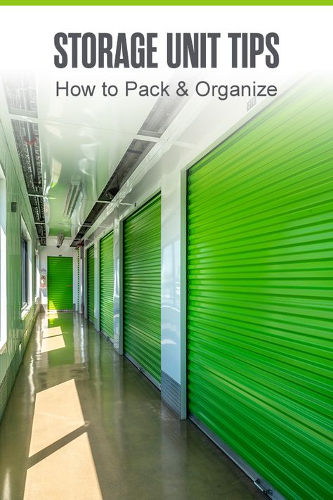 Self Storage Unit Organization, Packing For Storage Unit, Packing Storage Unit Tips, Organized Storage Unit, How To Organize A Storage Unit, How To Pack A Storage Unit, Packing To Move Hacks, Storage Unit Hacks, Organize Storage Unit