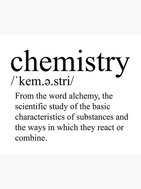 "Chemistry Definition" Poster by hmbrttvr | Redbubble