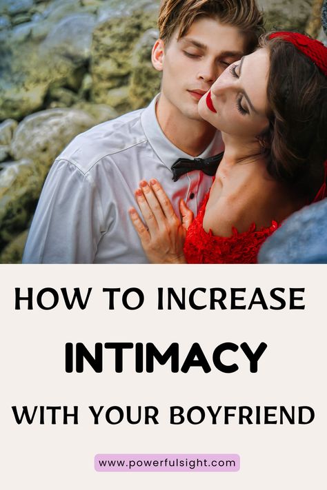Does your relationship with your boyfriend lack intimacy? Here are tips on how to be more intimate with your boyfriend and increase the spark in your relationship. How To Act With Your Boyfriend, How To Be More Intimate With Boyfriend, How To Make My Boyfriend Want Me More, Ways To Turn Your Boyfriend On, How To Turn Your Boyfriend On, Intimate Ideas, Lack Of Intimacy, Emotional Intimacy, Online Dating Websites