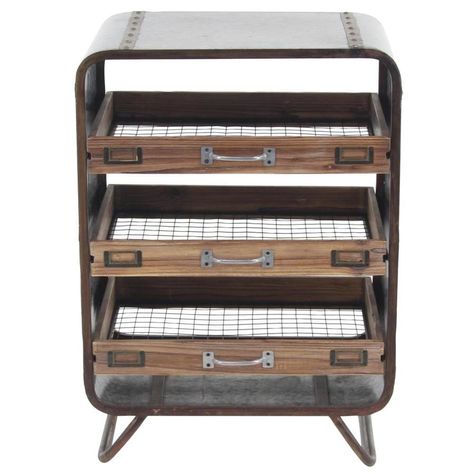 Modern Home Design, 3 Tier Tray, Metal Chest, Farmhouse Tray, Accent Chests And Cabinets, Accent Chest, Industrial Rustic, 3 Drawer Chest, Living Room Hallway