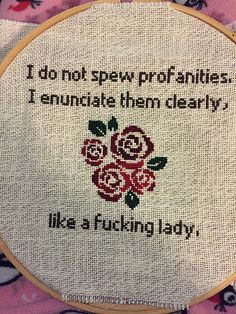 Tela, Humour, Obscene Cross Stitch, Aggressive Cross Stitch, Aggressive Embroidery, Fun Cross Stitch Patterns, Subversive Embroidery, Inappropriate Cross Stitch, Subversive Cross Stitches