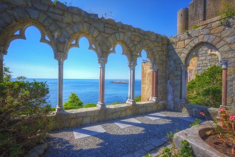 Hammond Castle, Gloucester, MA ~ A wedding by the water in a castle, what more could you want?! Hammond Castle, Massachusetts Travel, New England Road Trip, New England Travel, Gloucester, England Travel, Magical Places, Beautiful Places To Visit, Oh The Places Youll Go