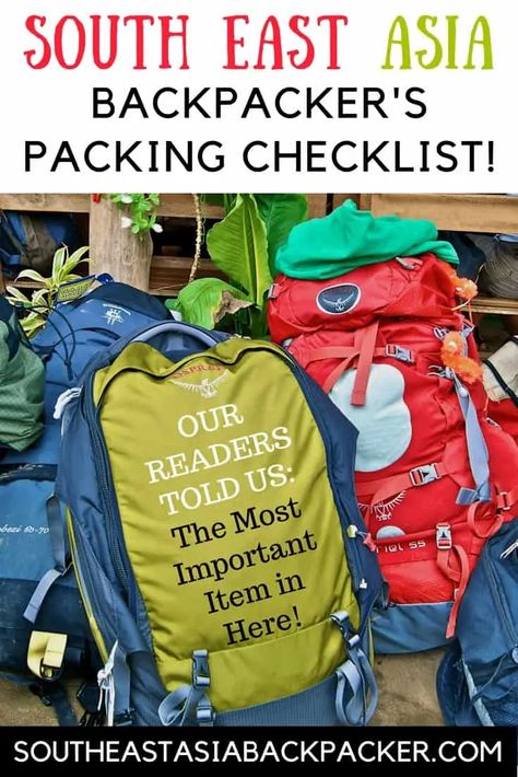 Backpacking Tips, Southeast Asia Packing, Southeast Asia Packing List, Asia Packing List, Backpacking Checklist, Tutorial Hijab, Backpacking Asia, Packing Checklist, Southeast Asia Travel